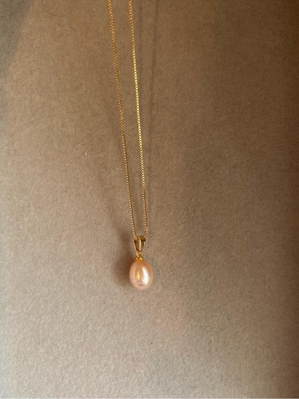 Orange Gold Pearl Pendant 10*8mm